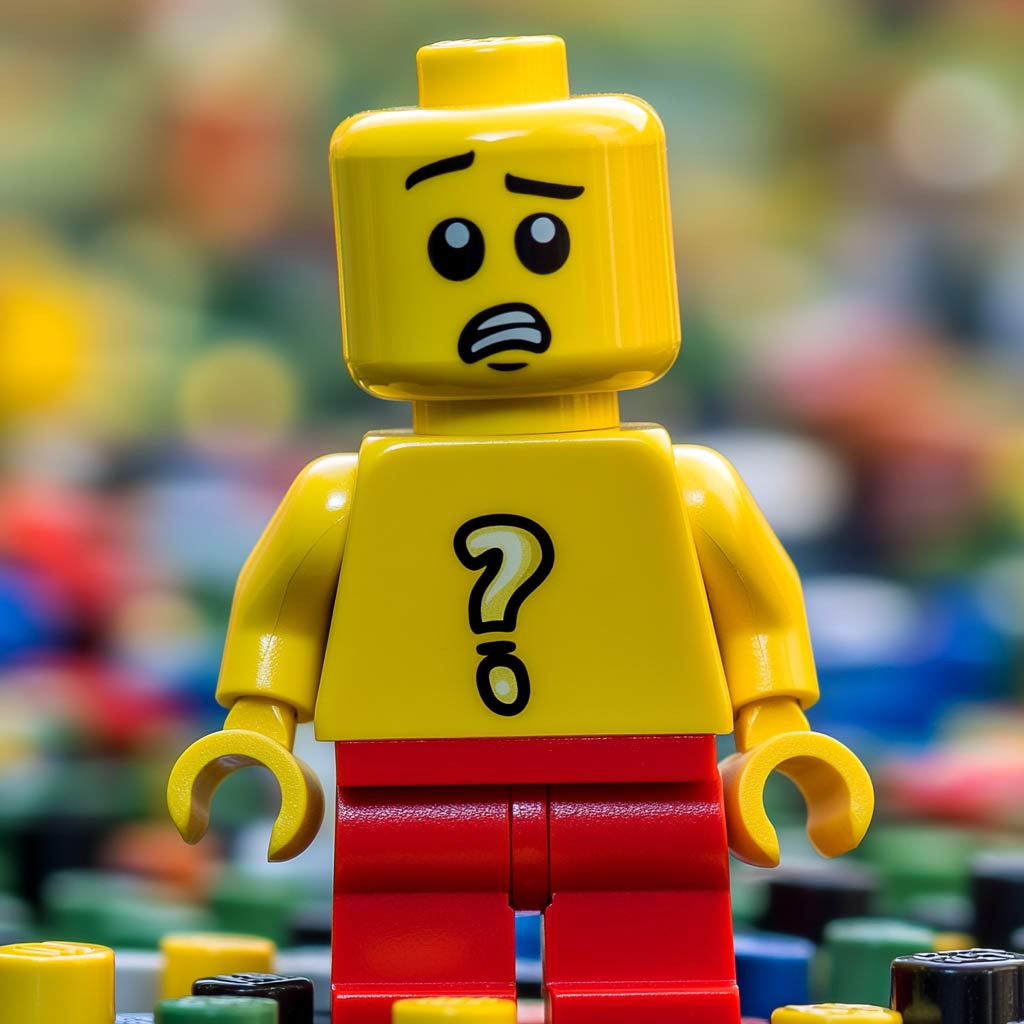 Fragendes Lego Männchen